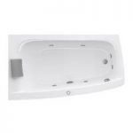 Jacuzzi – Essentials Compact Offset Corner Whirlpool Bath – 6 Jets – Left Handed – Acrylic