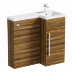 Combination Unit – Walnut – With Basin Vanity – Concealed Cistern – Right Handed – Myspace