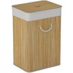 Natural Bamboo Laundry Basket – Rectangular – 72 Litre – Light Brown – Contemporary