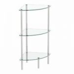 Quadrant 3 Glass Shelf Unit – Freestanding – Chrome Finish – Options