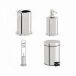 4 Piece Accessory Set – Freestanding – Stainless Steel – Chrome Finish – Options