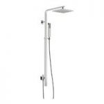 Tetra Shower Riser Rail Kit – Square Shower Head – Chrome – Contemporary – Mode