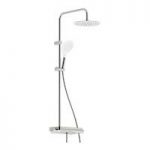 Pure Shower Riser System – Square Slimline Head – Thermostatic – Chrome – Mode