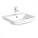 Ive Semi Recessed Basin – 550mm – White – Ceramic – Single Tap – Contemporary – Mode