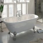 Shakespeare Roll Top Bath – White – Freestanding – Chrome Dragon Feet – 1700mm – Traditional – The Bath Co