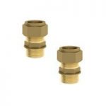 Straight Male Connectors – 1/2 Inch – 15mm – Twin Pack – Brass