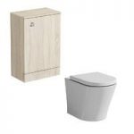 Arden Oak Back To Wall Toilet Unit & Arte Toilet – Soft Close Seat