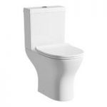Round Close Coupled Toilet – With Slimline Cost Close Seat – Contemporary – Compact