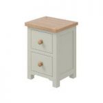 MFI – Rome Bedside Table – Oak and Mellow Sage – 2 Drawer