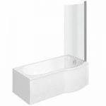P Shaped Shower Bath – 1675 x 850 – Right Handed – Includes 6mm Shower Screen