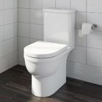 Close Coupled Toilet – Without Seat – White – Ceramic – Contemporary – Deco