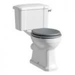 Camberley Clouse Coupled Toilet – Grey Soft Close Seat – Traditional