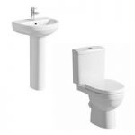 Eden Close Coupled Toilet & Basin Suite – 550mm Full Pedestal – Contemporary