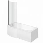 P Shaped Shower Bath – 1675 x 850 – Left Handed – Includes 6mm Shower Screen