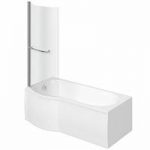 P Shaped Shower Bath – 1675 x 850 – Left Handed – Includes 6mm Shower Screen & Towel Rail