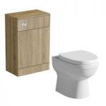 Energy Back To Wall Toilet & Slimline Unit – Oak Effect – MFC – Contemporary