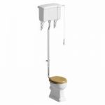 Camberley High Level Toilet – Oak Soft Close Seat – Traditional – The Bath Co
