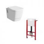 Wall Hung Toilet – With Wall Mounting Frame – Square Design – Contemporary – Princeton