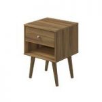 MFI – Bedroom Furniture – Bedside table – Features 1 Draw – Walnut – Helsinki
