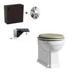 The Bath Co. Traditional Back To Wall Toilet – Sage Seat – Concealed Cistern