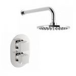 Cubik Twin Shower Valve Set – Thermostatic – Round Head – Contemporary – Mode
