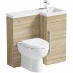 Combination Unit – Oak – Includes Energy Back to Wall Toilet – Right Handed – Myspace