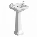Camberley Full Pedestal Basin – 500mm – 2 Tap Hole – Traditional – The Bath Co