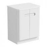 Mode Ellis Vanity Door Unit & 600mm Countertop – White – Freestanding – Contemporary