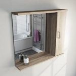 Illuminated Bathroom Mirror – Oak – Wall Hung – 850mm – Sienna