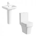 Ive Close Coupled Toilet & Basin Suite – Full Pedestal – White – Ceramic