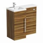 Combination Unit – Walnut – With Basin Vanity – Concealed Cistern – Left Handed – Myspace