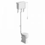 Camberley High Level Toilet – White Soft Close Seat – Traditional – The Bath Co