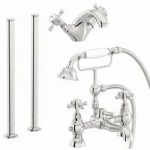Coniston Basin & Freestanding Bath Shower Mixer Tap Pack – Chrome Finish – The Bath Co
