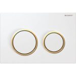 Geberit Kappa21 Flush Plate – White/Gold