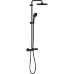 GROHE QuickFix Black Vitalio Start System 250 Shower System with Thermostat for Wall Mounting