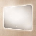 Rectangular Backlit Heated Bathroom Mirror with Lights 1200x600mm- HiB Ambience 120