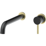 Black & Brass Wall Mounted Bath Mixer Tap – Arissa