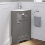 580mm Grey Corner Vanity Unit – Baxenden