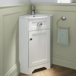 580mm White Corner Vanity Unit – Baxenden