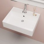 White Square Wall Hung Basin 497mm – Bowen