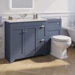 1400mm Blue Toilet and Sink Unit with Traditional Toilet – Baxenden