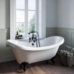 Freestanding Double Ended Roll Top Bath with Black Feet 1750 x 740mm – Park Royal