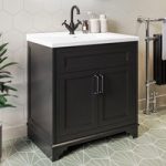 800mm Black Freestanding Vanity Unit with Basin – Camden