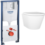 Wall Hung Rimless Toilet Grohe Cistern and Frame – Newport