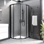 8mm Black Quadrant Shower Enclosure 800mm- Pavo