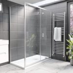 Chrome 8mm Glass Rectangular Sliding Shower Enclosure with Shower Tray 1400x900mm – Pavo