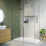 1400x900mm Frameless Walk In Shower Enclosure with 300mm Fixed Panel and Shower Tray  Corvus