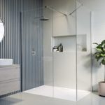 1400x900mm Frameless Walk In Shower Enclosure with Shower Tray – Corvus