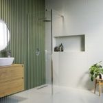 Walk In Shower 1000mm Frameless with 300mm Fixed Panel and Wall Support Bar – Corvus