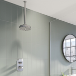 Chrome Single Outlet Ceiling Mounted Thermostatic Mixer Shower Set – Cambridge